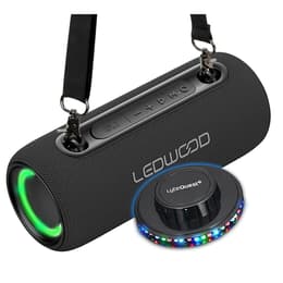 Altoparlanti Bluetooth Enceinte Autonome Hifi 200W Ledwood XS200, Effet LED, Buetooth, RADIO FM, IPX5, Assistant Vocal, 20W RMS, Batterie 2000mAh, Ovni - Nero