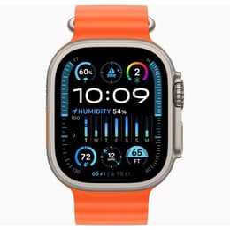 Apple Watch Ultra 2 (2023) GPS + Cellular 49 mm - Titanio Titanio naturale - Cinturino Ocean Arancione