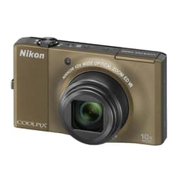 Macchina fotografica compatta Nikon Coolpix S8000 - Bronzo + Obiettivo Nikkor 10x Wide Optical Zoom ED VR 30–300mm f/3.5-5.6