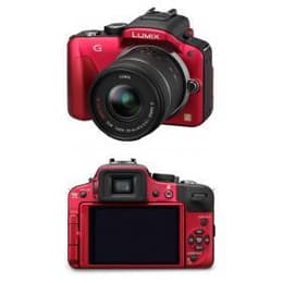 Macchina fotografica ibrida Lumix DMC-G3 - Rosso + Panasonic Lumix G Vario ASPH Mega OIS f/3.5-5.6