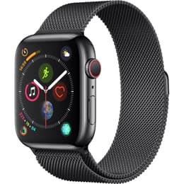 Apple Watch (Series 5) 2019 GPS + Cellular 40 mm - Acciaio inossidabile Nero - Maglia milanese Nero