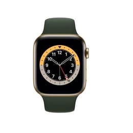Apple Watch (Series 6) 2020 GPS + Cellular 44 mm - Acciaio inossidabile Oro - Cinturino Sport Verde