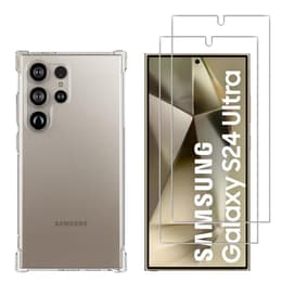 Cover Samsung Galaxy S24 ULTRA e 2 schermi di protezione - TPU - Trasparente