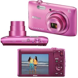 Macchina fotografica compatta Coolpix S3600 - Rosa + Nikon Nikkor 8X Wide Optical Zoom 25-200mm f/3.7-6.6 f/3.7-6.6