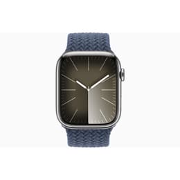 Apple Watch (Series 8) 2022 GPS + Cellular 45 mm - Acciaio inossidabile Grigio - Solo Loop intrecciato Blu