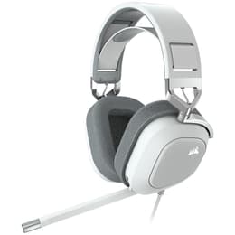 Cuffie riduzione del rumore gaming wired + wireless con microfono Corsair HS80 - Bianco