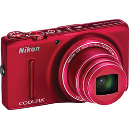 Macchina fotografica compatta CoolPix S9500 - Rosso + Nikon Nikkor 22X Wide Optical Zoom ED VR 25-550mm f/3.4-6.3 f/3.4-6.3