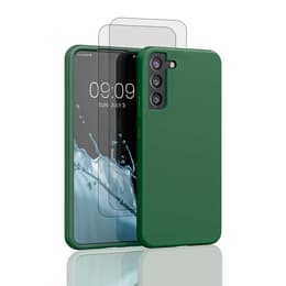 Cover Galaxy S22+ e 2 schermi di protezione - Silicone - Verde