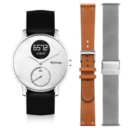 Smart Watch Cardio­frequenzimetro GPS Withings Steel HR 36" + Bracelets Cuir - Milanais - Argento