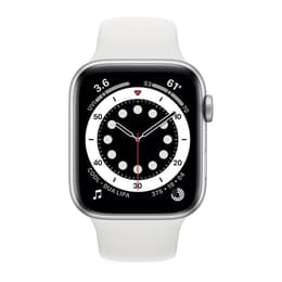 Apple Watch (Series 6) 2020 GPS + Cellular 44 mm - Acciaio inossidabile Argento - Sport loop Bianco