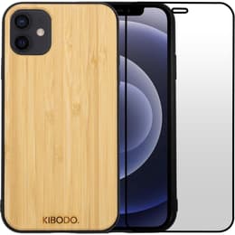 Cover iPhone 12/12 Pro e shermo protettivo - Legno - Marrone