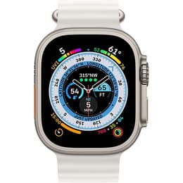 Apple Watch Ultra (2022) GPS + Cellular 49 mm - Titanio Titanio naturale - Cinturino Ocean Bianco