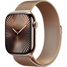 Apple Watch Series 10 (2024) GPS + Cellular 42 mm - Titanio Oro - Loop in maglia milanese Oro