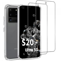 Cover Galaxy S20 Ultra 5G e 2 schermi di protezione - TPU - Trasparente