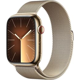 Apple Watch Series 9 (2023) GPS + Cellular 41 mm - Acciaio inossidabile Oro - Loop in maglia milanese Oro