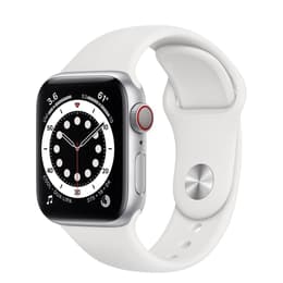 Apple Watch (Series 6) 2020 GPS + Cellular 44 mm - Alluminio Argento - Cinturino Sport Bianco