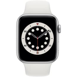 Apple Watch Series 6 (2020) GPS + Cellular 44 mm - Alluminio Argento - Cinturino Sport Bianco
