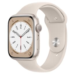 Apple Watch (Series 8) 2022 GPS 45 mm - Alluminio Beige - Loop in maglia milanese Oro