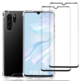 Cover Huawei P30 Pro e 2 schermi di protezione - Plastica riciclata - Trasparente