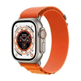 Apple Watch Ultra (2022) GPS + Cellular 49 mm - Titanio Titanio naturale - Alpine loop Arancione