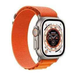 Apple Watch Ultra (2022) GPS + Cellular 49 mm - Titanio Titanio naturale - Alpine loop Arancione