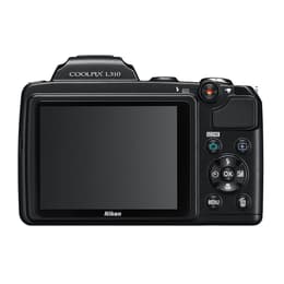 Fotocamera Bridge compatta Coolpix L310 - Nero + Nikon Nikkor 21X Wide Optical Zoom VR f/3.1-5.8