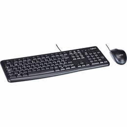 Logitech Tastiera QWERTY Inglese (US) MK120 wired mouse and keyboard kit with preapplied layout stickers