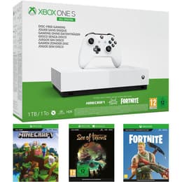 Xbox One S 1000GB - Bianco - Edizione limitata All Digital + Sea of Thieves + Fortnite + Minecraft