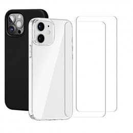 Cover iPhone 12 Pro e 2 schermi di protezione - TPU - Trasparente