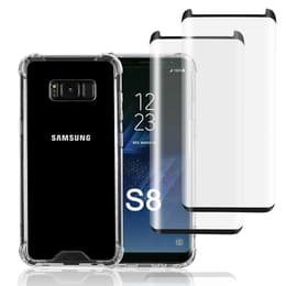 Cover Galaxy S8 e 2 schermi di protezione - Plastica riciclata - Trasparente