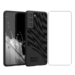 Back Market Cover Galaxy S21 e shermo protettivo - Plastica riciclata - Nero - Motivo Onda