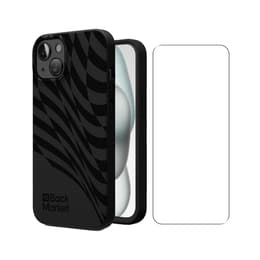Back Market Cover iPhone 15 e shermo protettivo - 100% biodegradabile - Nero - Motivo Onda