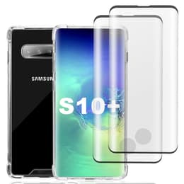 Cover Galaxy S10+ e 2 schermi di protezione - Plastica riciclata - Trasparente