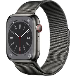 Apple Watch (Series 8) 2022 GPS + Cellular 45 mm - Acciaio inossidabile Grigio Siderale - Loop in maglia milanese Grigio
