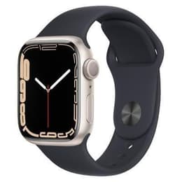 Apple Watch (Series 7) 2021 GPS 41 mm - Alluminio Galassia - Cinturino Sport Nero