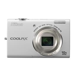 Macchina fotografica compatta Coolpix S6200 - Bianco + Nikon Nikkor Wide Optical Zoom ED VR 25-250 mm f/3.2-5.8 f/3.2-5.8