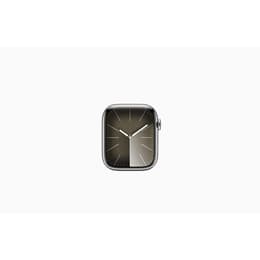 Apple Watch Series 9 (2023) GPS + Cellular 41 mm - Acciaio inossidabile Argento - Cinturino Sport Blu