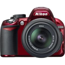 Reflex - Nikon D3100 - Rosso + obiettivo Nikkor 18-55mm VR