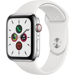 Apple Watch (Series 5) 2019 GPS + Cellular 44 mm - Titanio Argento - Sport loop Bianco