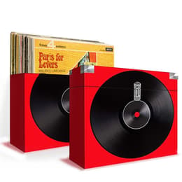 Bmi Boîtes en carton pour le rangement de vos vinyles - Big Ben VINYLCASE04 - Dimensions 35 x 33 x 19 cm - Lot de 2 Giradischi