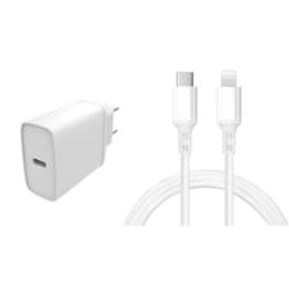 Cavo e Wallplug (USB-C + Lightning) 20W - WTK