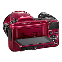 CoolPix L830 - Rosso/Nero + Nikon Wide Optical Zoom ED Nikkor 4.0-136mm f/3-5.9 VR f/3-5.9