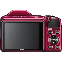 CoolPix L830 - Rosso/Nero + Nikon Wide Optical Zoom ED Nikkor 4.0-136mm f/3-5.9 VR f/3-5.9