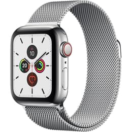 Apple Watch (Series 5) 2019 GPS + Cellular 40 mm - Acciaio inossidabile Argento - Maglia milanese Argento
