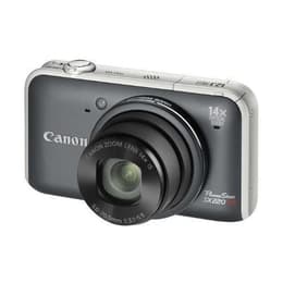 Macchina fotografica compatta PowerShot SX220 HS - Grigio + Canon Canon Zoom Lens 14x IS 5-70 mm f/3.1-5.9 f/3.1-5.9