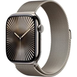 Apple Watch Series 10 (2024) GPS + Cellular 46 mm - Titanio Naturale - Loop in maglia milanese Nero