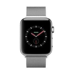 Apple Watch (Series 4) 2018 GPS + Cellular 44 mm - Acciaio inossidabile Argento - Maglia milanese Argento