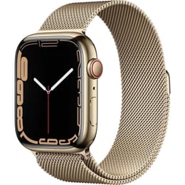 Apple Watch (Series 7) 2021 GPS + Cellular 45 mm - Acciaio inossidabile Oro - Loop in maglia milanese Oro