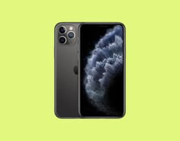 Immagine dell’iPhone 11 Pro, nella quale si mostra sia il retro sia la parte frontale, leggermente sovrapposte.
