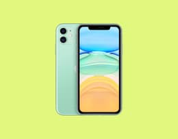 Immagine dell’iPhone 11, nella quale si mostra sia il retro sia la parte frontale, leggermente sovrapposte.